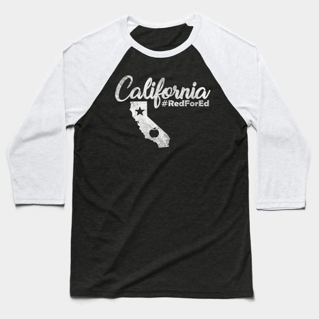 Red For Ed California Baseball T-Shirt by zerouss